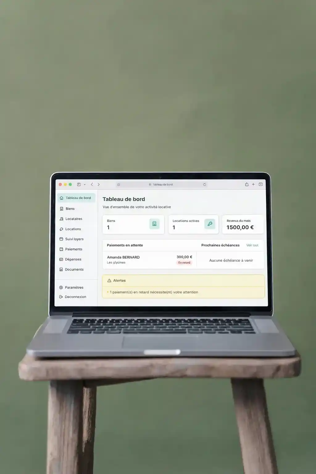 Ordinateur portable pour gérer ses quittances en ligne